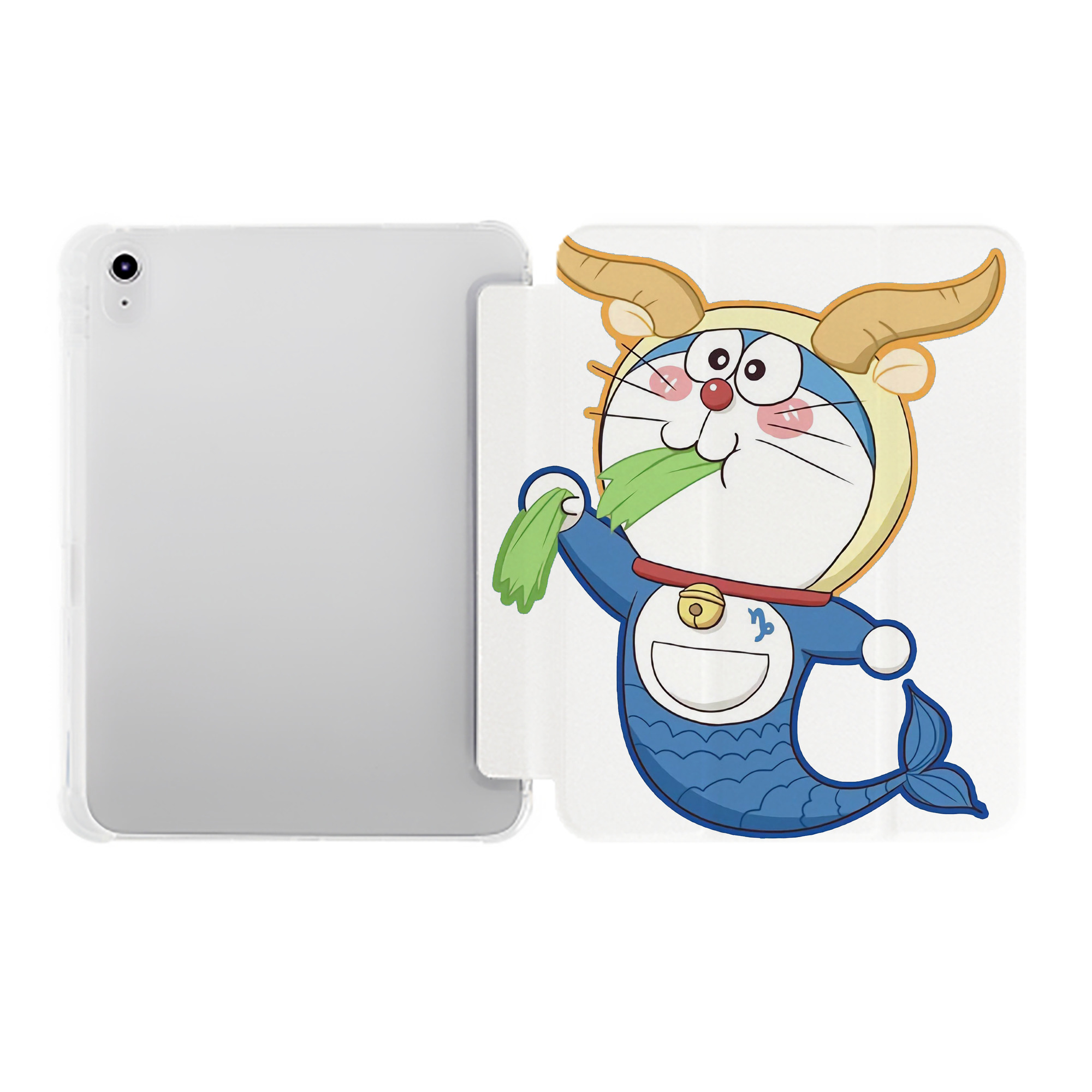 （画像用） ドラえもん Doraemon IPad ケース ペン収納付き 三つ折りスタンド PUレザー×シリコン 対応機種9.5/10.5/10.9インチ